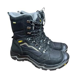 KEEN Neve Polar Men's Hiking Winter Boots Black Grey Ankle Size 11 Waterproof